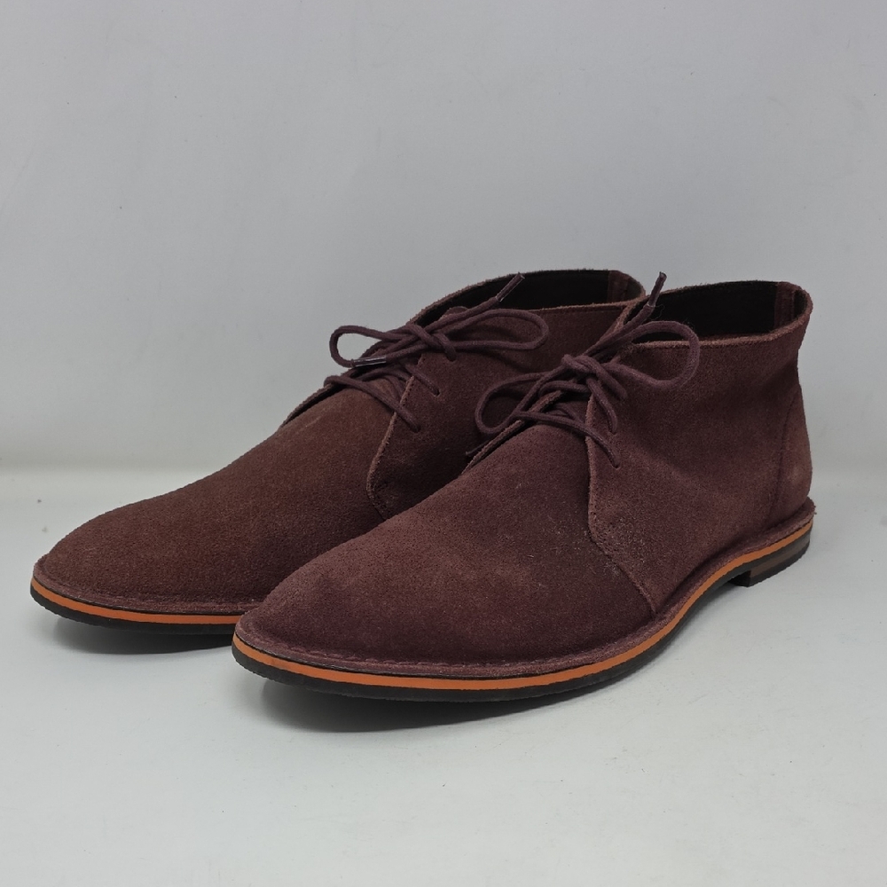 Cole Haan Men's Chukka Boots Bugundy Suede Boots Size 12